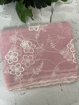 Crush Tissue Organza saree with embroidery - MS14799 PastelPink