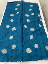 Blended tussar saree with applique borders MTSS459