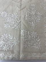 Mul chanderi chikankari embriodery saree MSH291 (4) Offwhite