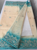 Soft Organza saree with embroidery borders MCW638