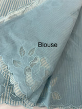 Mul chanderi saree with applique borders MSH111
