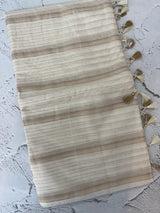 Mul chanderi saree with zari lines- MSH243