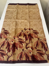 Pure printed tussar silk saree with blouse- MTSB7