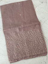 Soft kota checks saree with embroidery - MS7695 DustyMauve