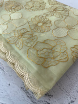 Semi organza saree with thread work - MSH910 Pastel Green