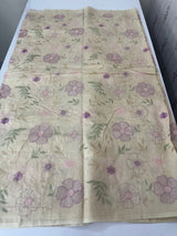 Mul chanderi saree with embroidery - MS14899 Beige