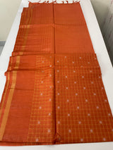 Bhagalpuri Semi tussar saree MS896- Orange
