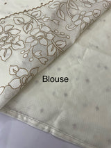 Silky kota applique work saree MSK15039