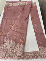 Soft crush Organza saree with embroidery and applique work MS14764 DuskyOnion(2)