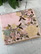 Chanderi cotton saree with embroidery borders - MSH4545 PastelPink