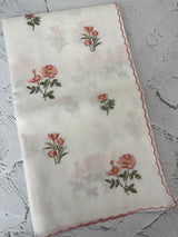 Netkota saree with embroidery MSH201 - White to Peach