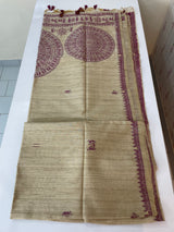 Matka Blended Tussar silk saree with kanta inspired thread work- MS4801