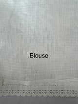 Soft kota checks saree with embroidery - MS7676 White