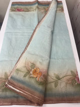 Kota cotton saree with hand embroidery MS10678