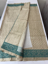 Blended tussar saree MTS608 - Beige