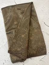 Glass tissue organza saree with embroidery MSF121 (1) Metallic Grey
