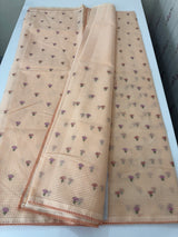 Moonga Kota checks saree with embroidery MSH244 PastelPeach