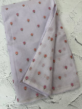 Moonga Kota checks saree with embroidery MSH244 Lavender