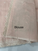 Chanderi cotton saree with embroidery - MSH4545 PastelPeach