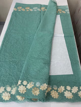 Soft Organza saree with thread work and tissue applique borders - MCW605