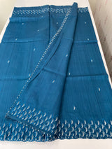 Semi tussar saree with cutwork MSHK566