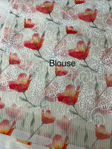 Phulkari NetKota Embroidery and digital printed saree - MS6001
