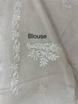Mul chanderi chikankari embriodery saree MSH291 (3) Offwhite