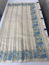 Mul chanderi saree with embriodery & zari lines MSH275