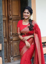 Semi banarasi Khaddi Georgette saree - MS1476 Mustard