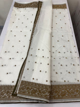 NetKota saree with chikankari machine embroidery - MS14622