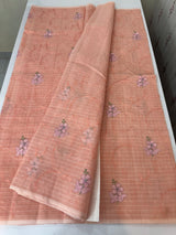 Netkota embriodery saree MS1495 Peach