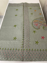 Kanta Handstitched Blended tussar silk saree MS15831