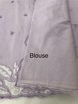 Kota Chanderi saree with applique work borders- MSH224 Lavender