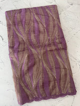 Georgette - Organza saree with thread work MS349 Mauve