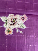 Semi tussar saree with applique work and embroidery MTS3711