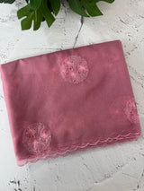 Semi Organza saree with embroidery - MSH375 DustyPink
