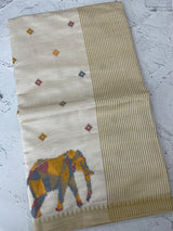 Blended semi tussar silk saree with embroidery MSJ677