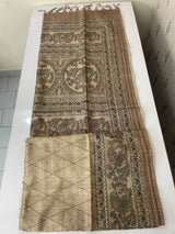 Madhubani Printed Semi tussar silk saree with Kanta work MBT6877 (3)