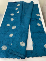 Blended tussar saree with applique borders MTSS459