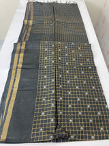 Bhagalpuri Semi tussar saree MS896 - Black