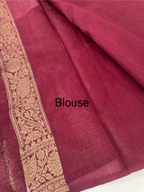 Semi banarasi saree with zari buttas - MBS6754