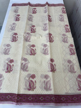 Glass Kota saree with Ajrakh prints MMK121