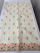 Mul chanderi embriodery saree with scalloped borders MSH176 (5)