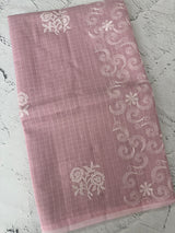 Kota moonga checks embriodery saree MS1494 DustyOnion