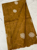 Blended tussar saree with applique borders MTSS459