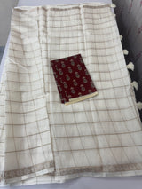 Kota checks saree with blouse MS7670