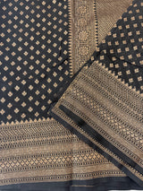 Semi Banarasi Georgette saree MKGS612 Black