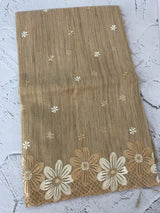 Soft Tissue kota embroidery saree MSK4660 Chiku