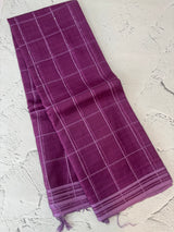 Soft organza saree with thread checks and sequence work MOS867(6)