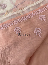 Kota Moonga checks saree with Chikankari work MSH241
